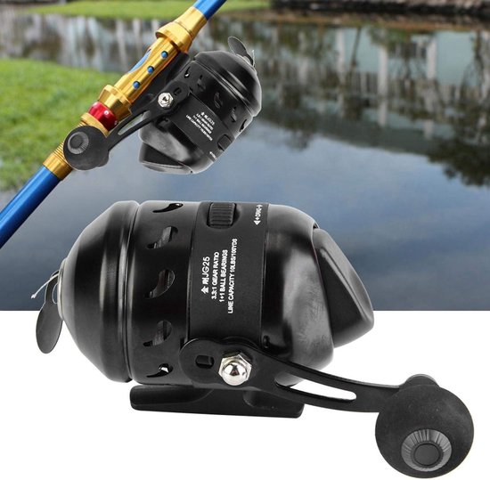 Allecto-Visserij-reel - Black Casting Spinning Reel - Inner Line Schieten - Gesloten - Zee Zoetwater Vissen - Geschikt voor - KLeur - model - Black Casting Spinning Reel voor Zee Zoetwater Vissen. — afbeelding 2