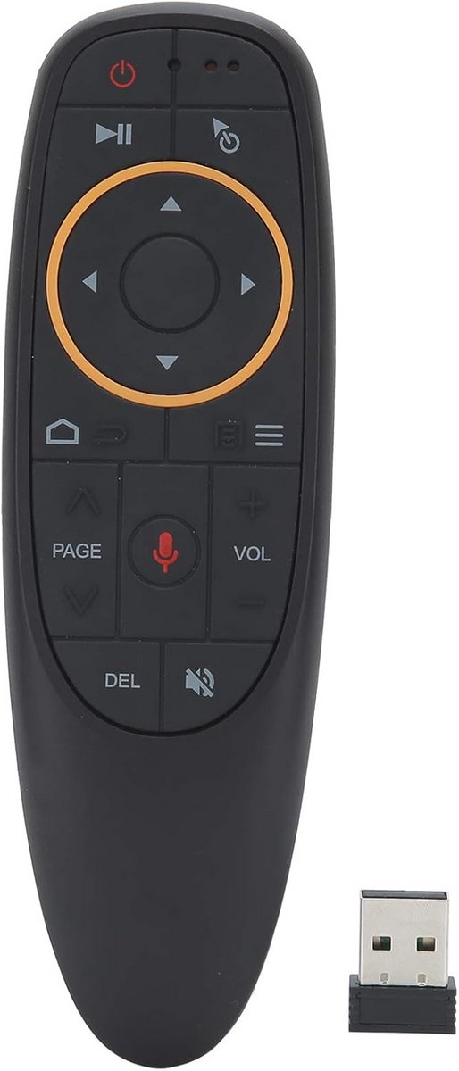 Draadloze spraakafstandsbediening 2.4 GHz 6-assige gyroscoop muis voor Android TV projector en computer