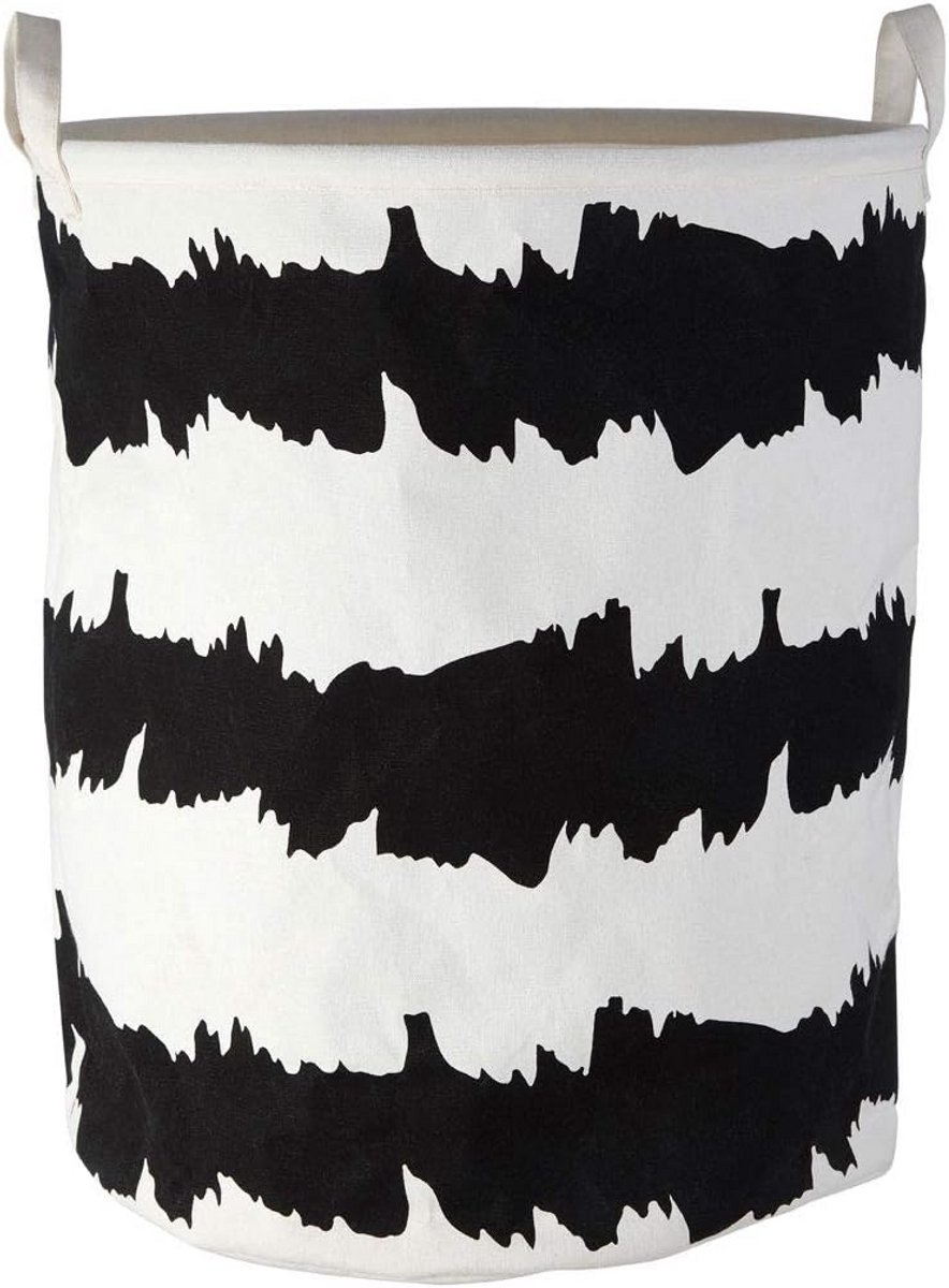 Insteekbare wasmand - TC-materiaal (polyester/katoen) - Zwart/Wit