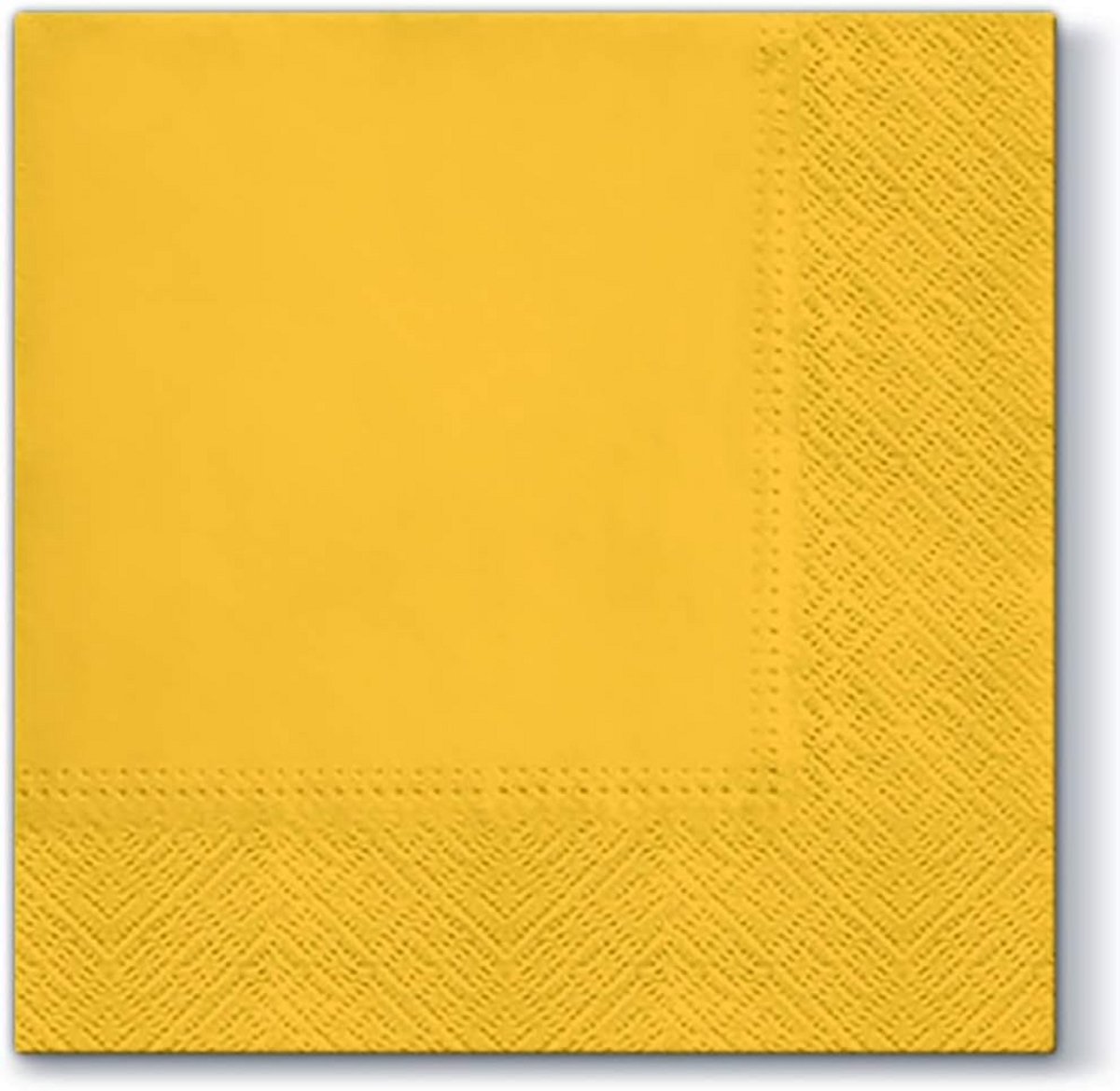20 Gele Papieren Servetten 3-Laags - Decoratief en Feestelijk - 33x33 cm