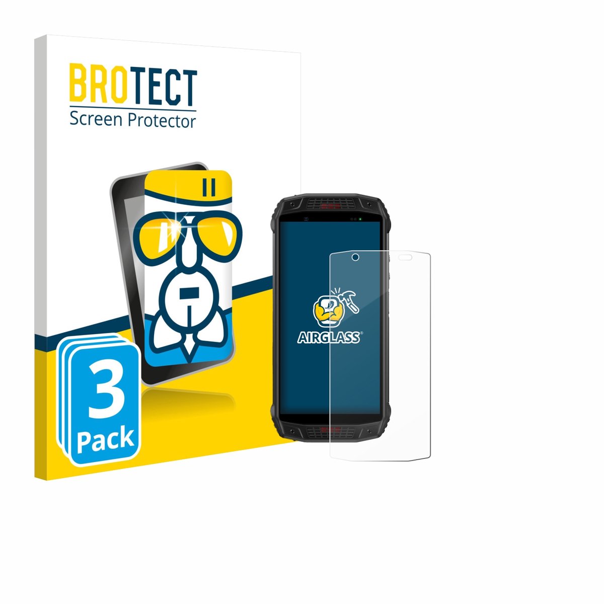 Screenprotector 3 Stuks voor Ulefone Armor 15 Beschermglas transparant