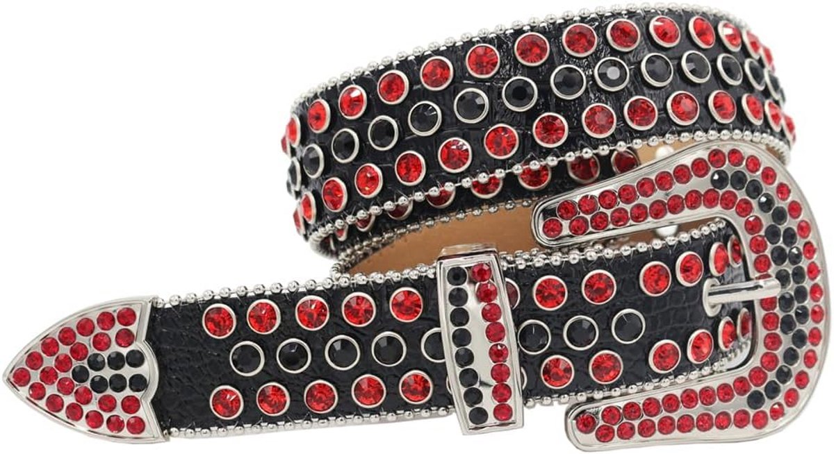 Westerse Riem met Strass Steentjes en Studs voor Heren en Dames