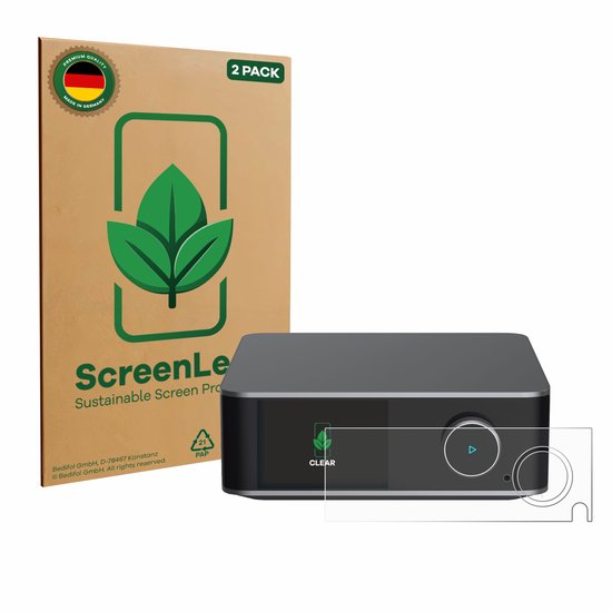 ScreenLeaf - Screenprotector voor WiiM Ultra - Duurzame schermbescherming Folie Beschermfolie transparant 2 Stuks