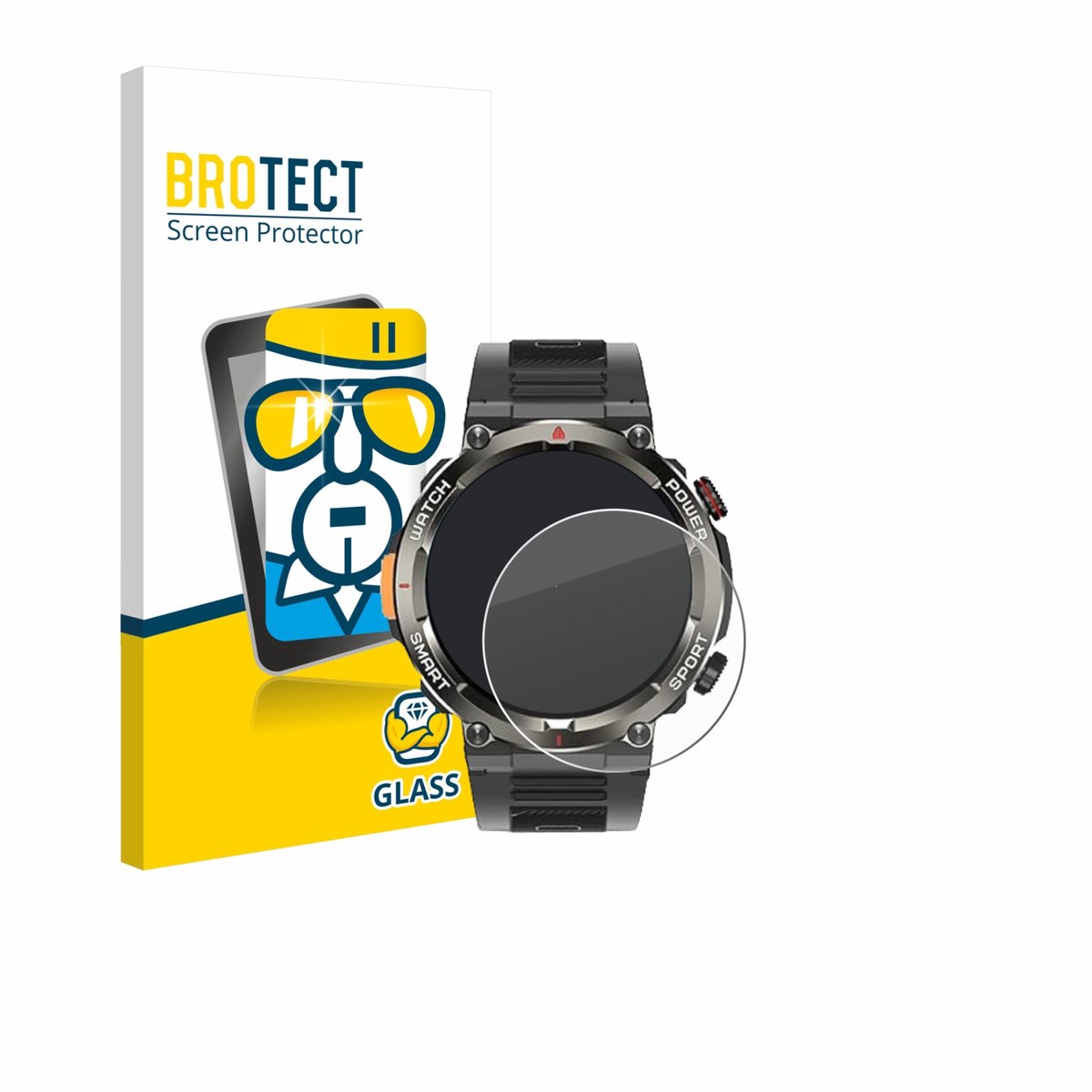 BROTECT - Glas Screenprotector voor Iowodo W50 Pro 1.45" - Gehard Beschermglas 9H
