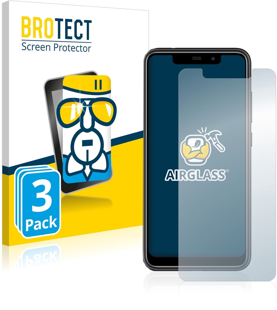 Screenprotector 3 Stuks voor Oukitel C22 Beschermglas transparant