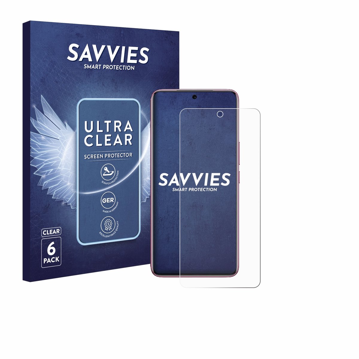 Savvies - Screenprotector voor Vivo V60e 5G - Folie Beschermfolie transparant 6 Stuks