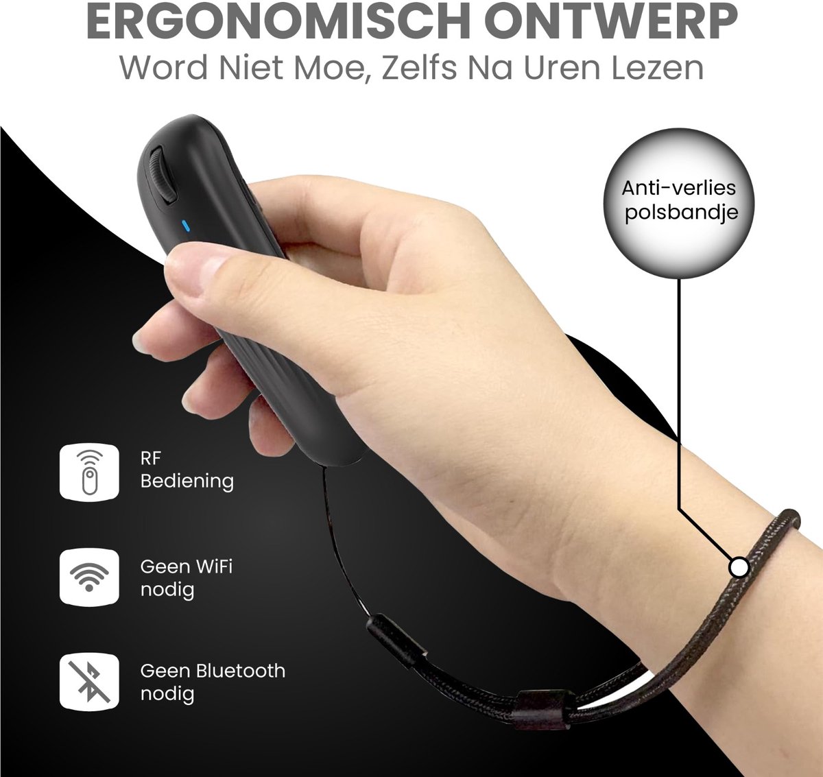 Veloura - E-Reader draadloze Paginadraaier - e reader - stille bediening - Accessoires - Geschikt voor Kobo Kindle Boox Ereader - Page Turner – foto 8