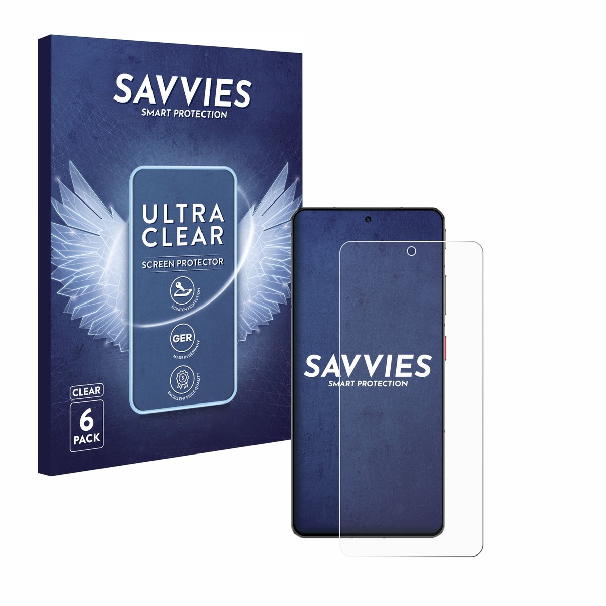 Savvies - Screenprotector voor ZTE Nubia Z60S Pro - Folie Beschermfolie transparant 6 Stuks