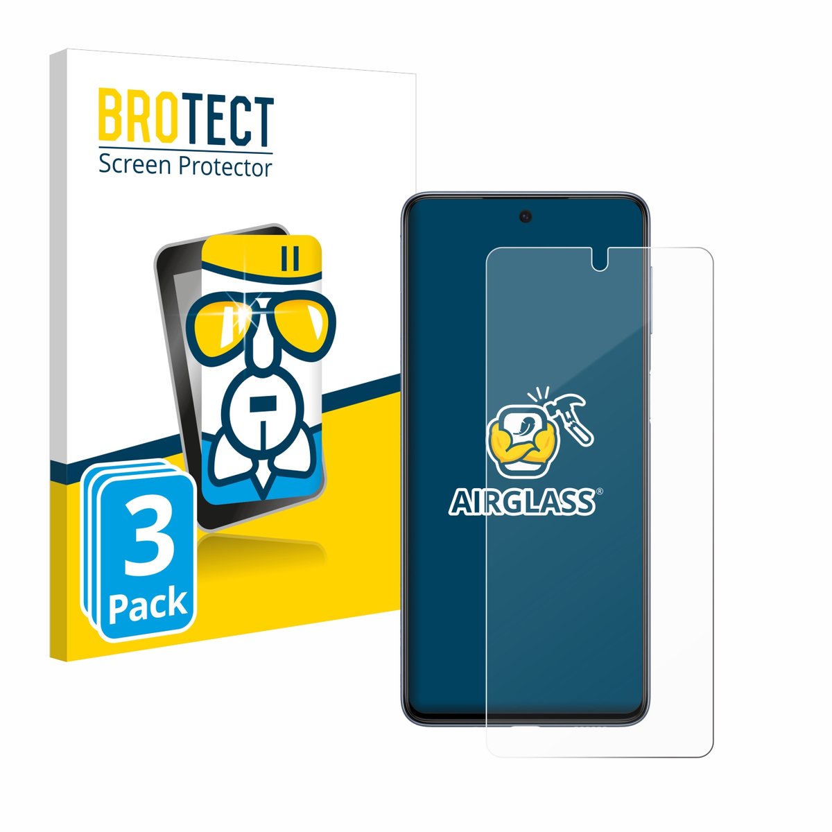 Screenprotector 3 Stuks voor Samsung Galaxy M53 5G Beschermglas transparant