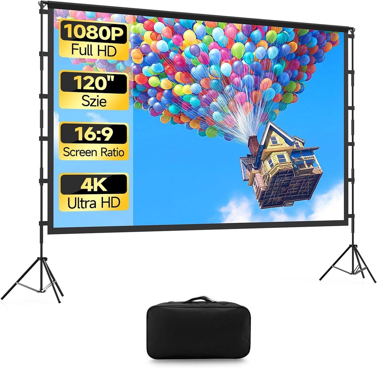Projectiescherm met Statief 120 inch 16:9 voor Home Cinema
