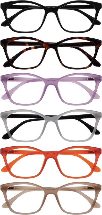 6 Pack Dames En Heren Leesbril Kattenoog Montuur 2 50 Diverse Kleuren 6 Pack Dames En Heren Leesbril Kattenoog Montuur 2 50 Diverse Kleuren