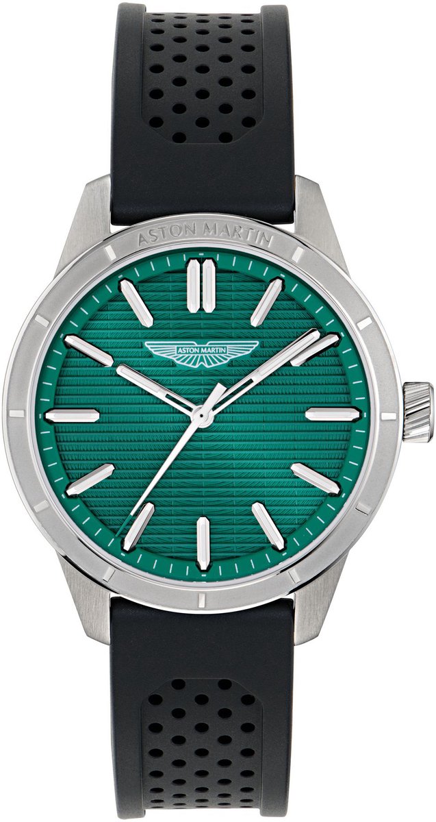 Aston Martin Aml Icon HDL MTIH1F503 Horloge - Siliconen - Zwart - Ø 38 mm