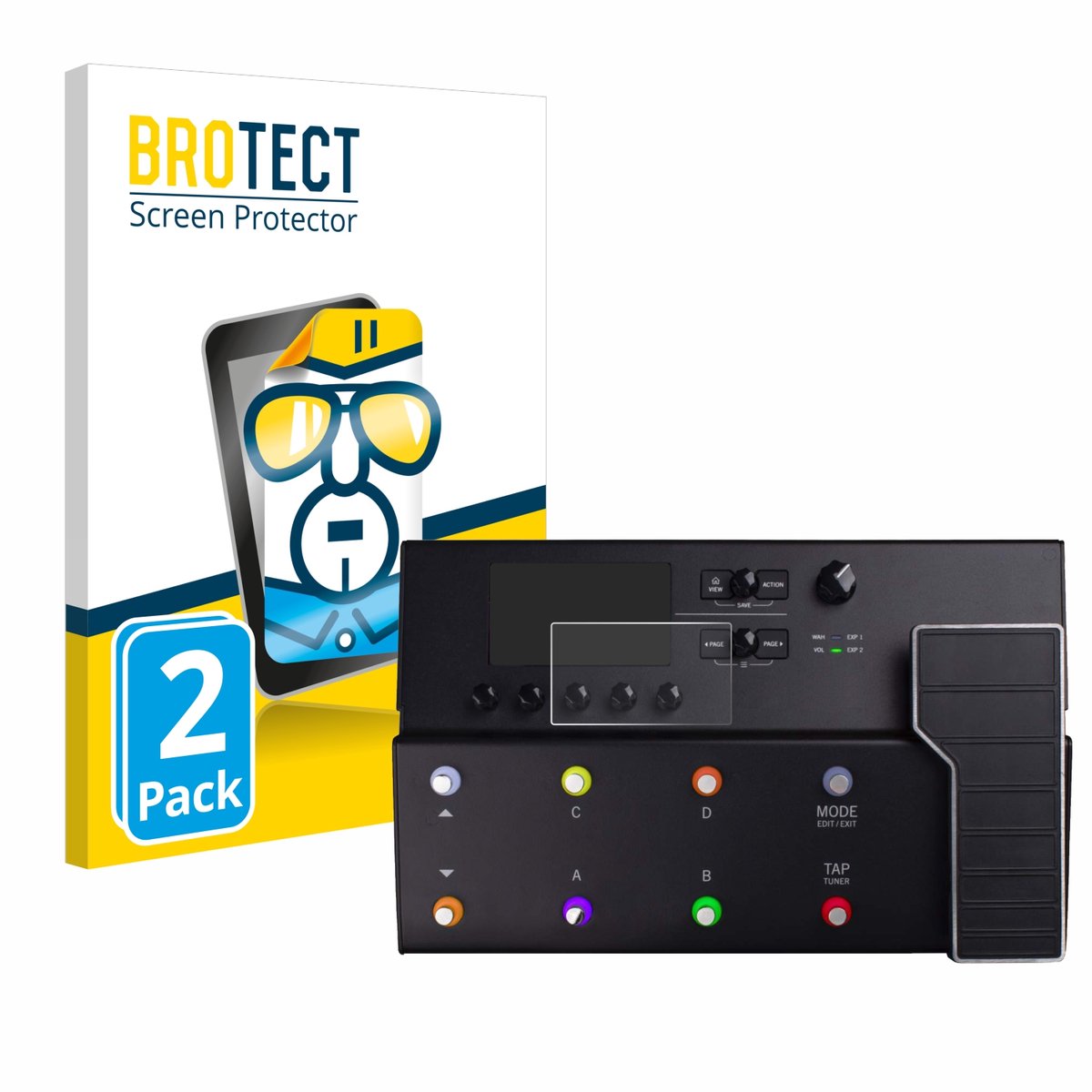 BROTECT - Screenprotector voor Line 6 POD GO - Folie Beschermfolie transparant 2 Stuks