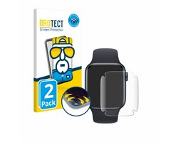 BROTECT - Screenprotector voor Apple Watch SE 2022 (40 mm) - Folie Beschermfolie transparant volledig dekking - 2 Stuks