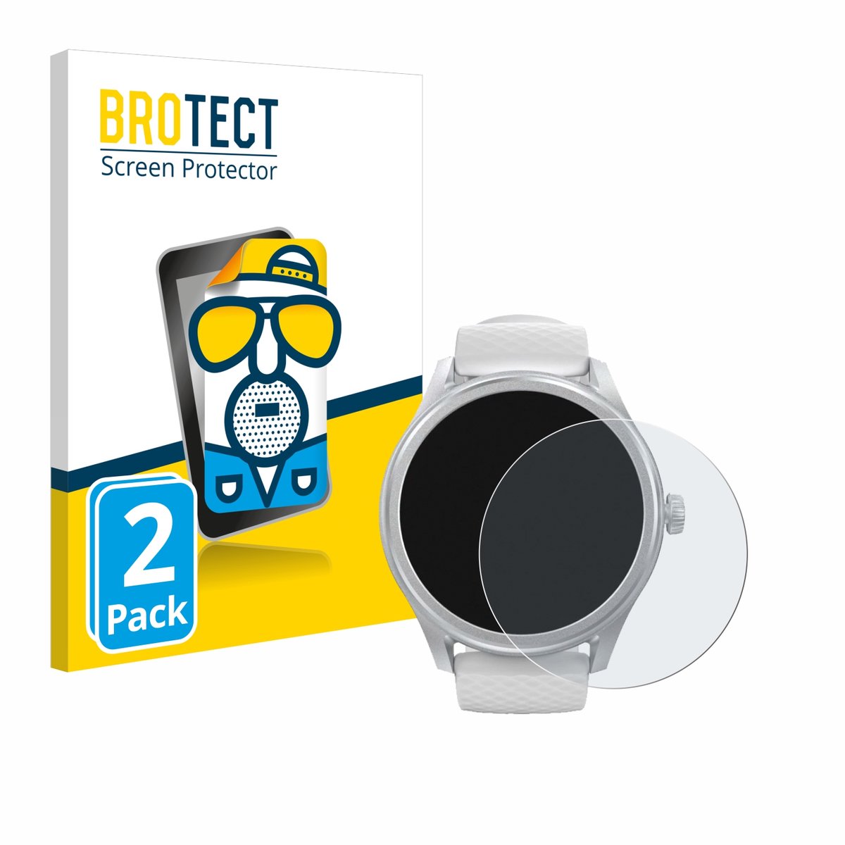 BROTECT - Screenprotector voor Hama Smartwatch 5010 - Folie Beschermfolie matte 2 Stuks