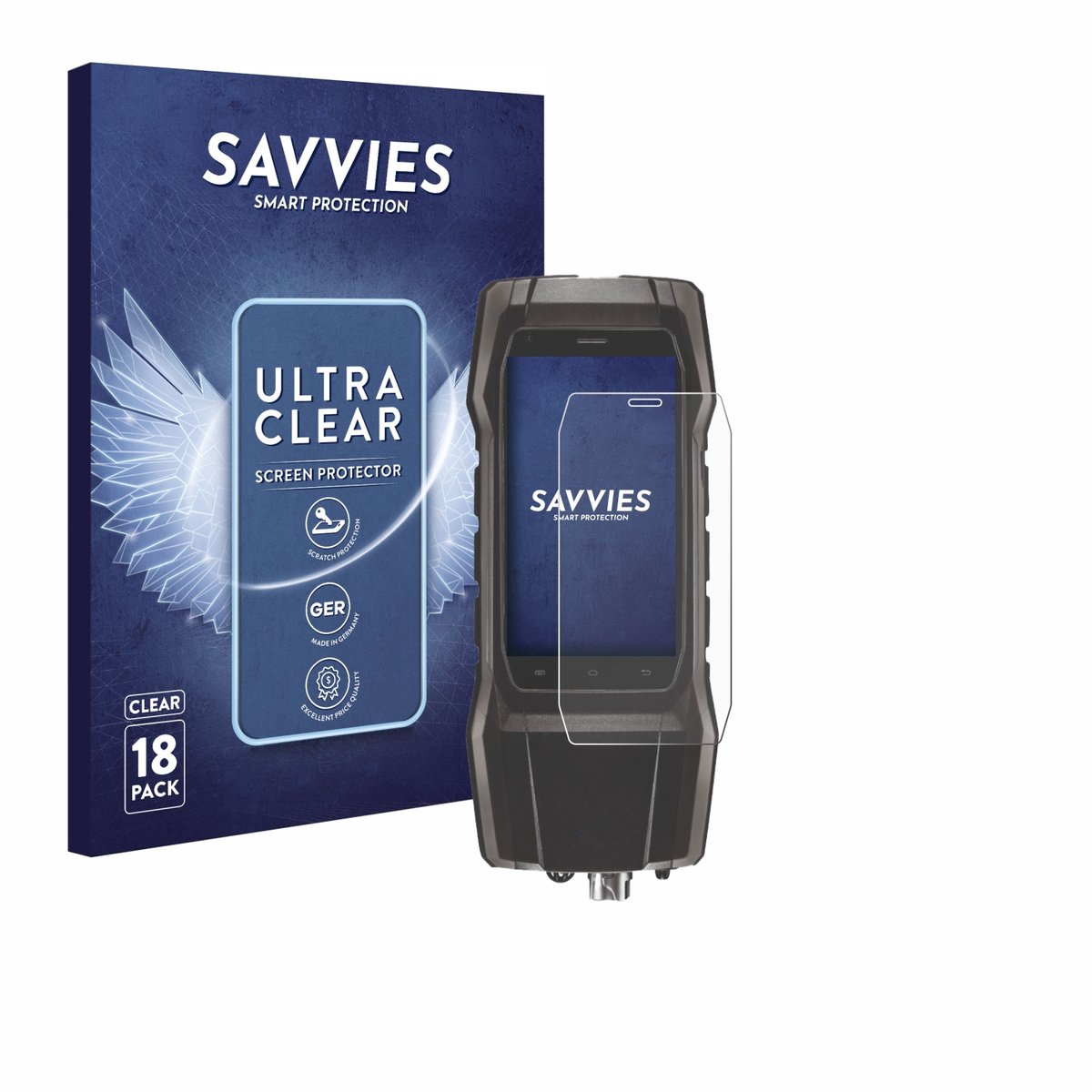 Savvies - Screenprotector voor Testo 300 - Folie Beschermfolie transparant 18 Stuks