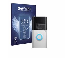Savvies - Screenprotector voor Ring Video Doorbell Plus - Folie Beschermfolie transparant 6 Stuks