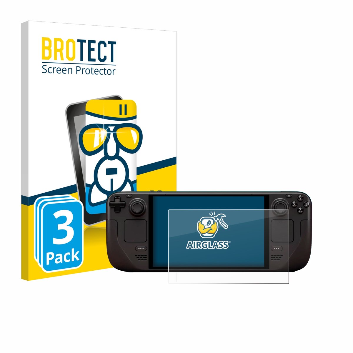 Screenprotector 3 Stuks voor Valve Steam Deck OLED Beschermglas transparant