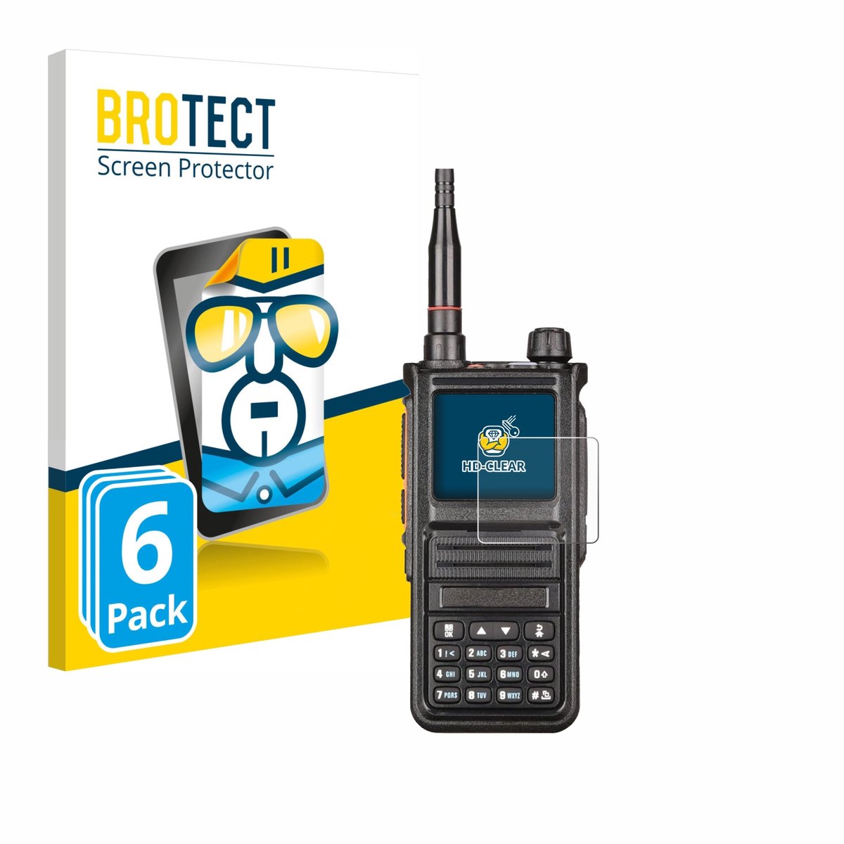 BROTECT - Screenprotector voor Radtel RT-470X - Folie Beschermfolie transparant 6 Stuks