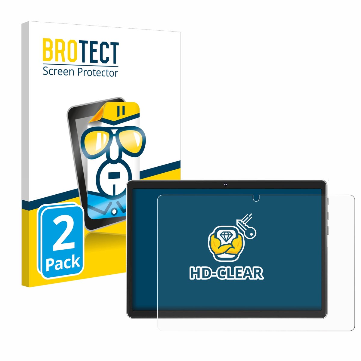 BROTECT - Screenprotector voor Facetel Q6 - Folie Beschermfolie transparant 2 Stuks