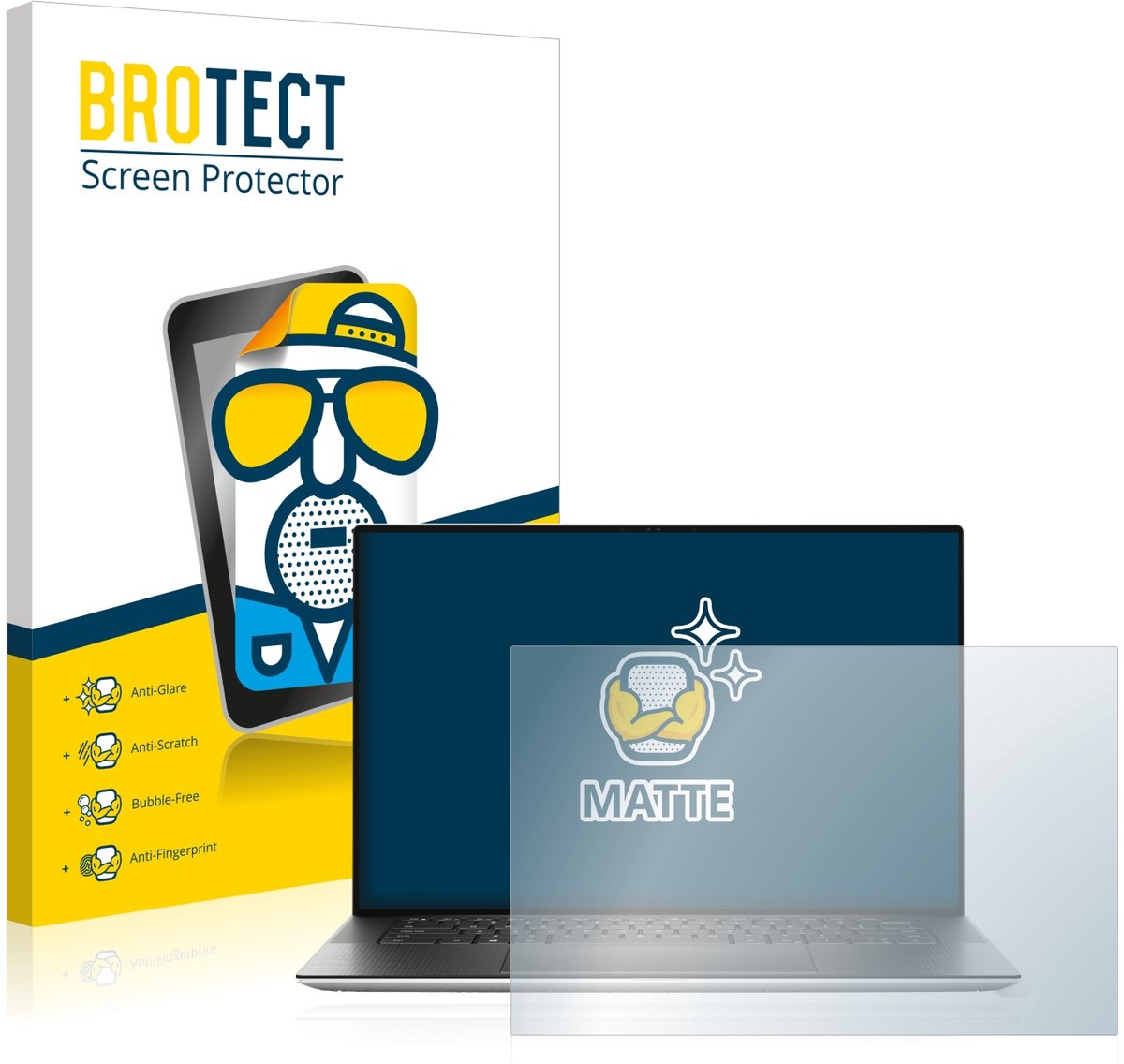 BROTECT - Screenprotector voor Dell XPS 15 9500 - Folie Beschermfolie matte