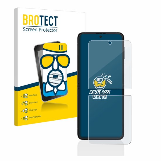BROTECT - Protecteur d'écran pour Samsung Galaxy Z Flip 3 5G - Film de protection en aluminium Verre de protection mat
