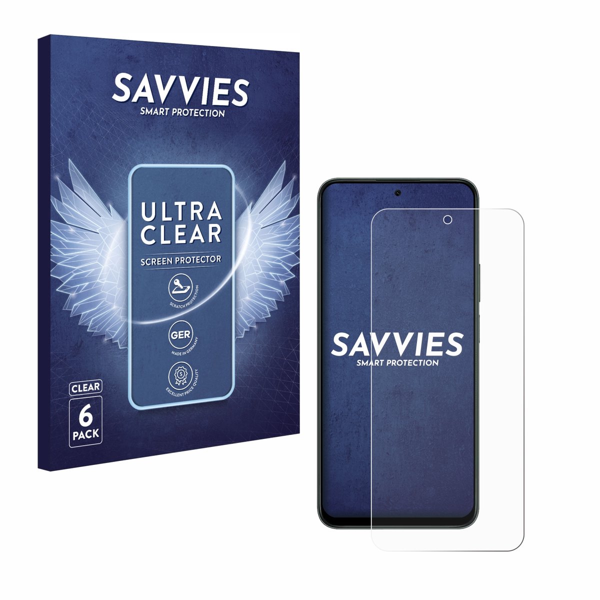 Savvies - Screenprotector voor Honor X7d 4G - Folie Beschermfolie transparant 6 Stuks