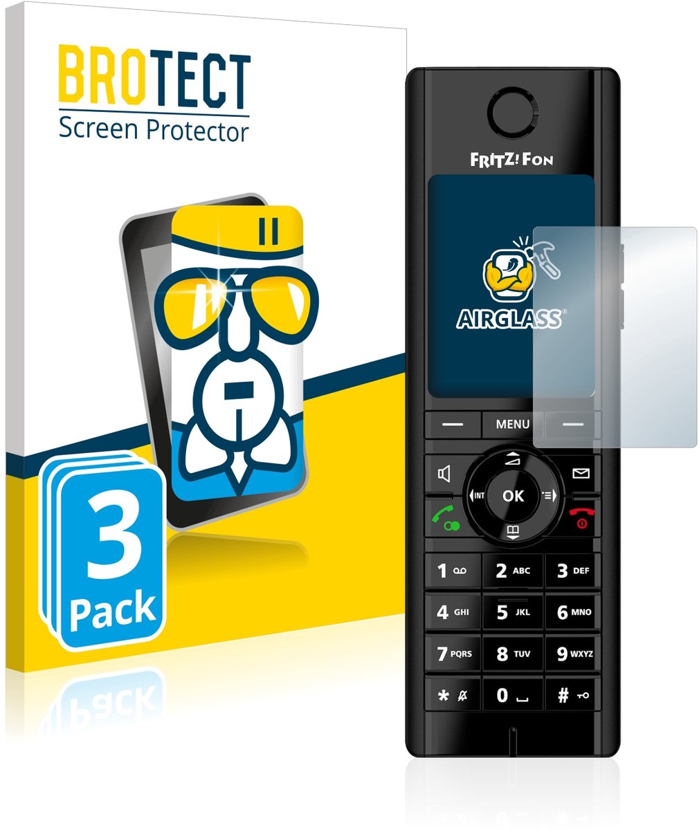 Screenprotector 3 Stuks voor AVM Fritz!Fon C5 Beschermglas transparant