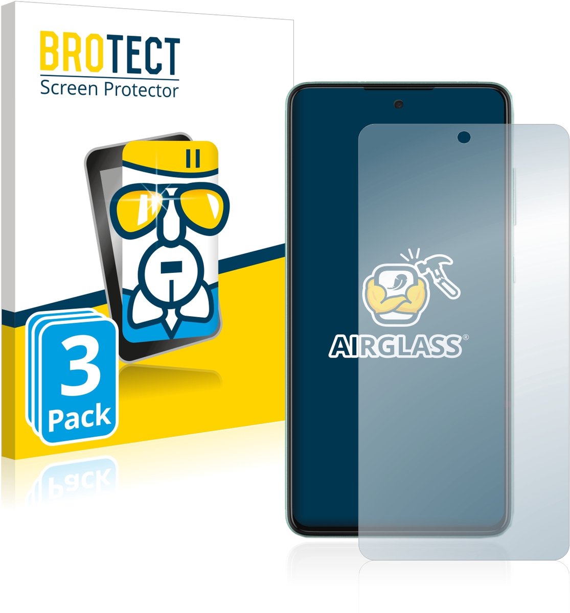 Screenprotector 3 Stuks voor Samsung Galaxy A52 / 5G Beschermglas transparant