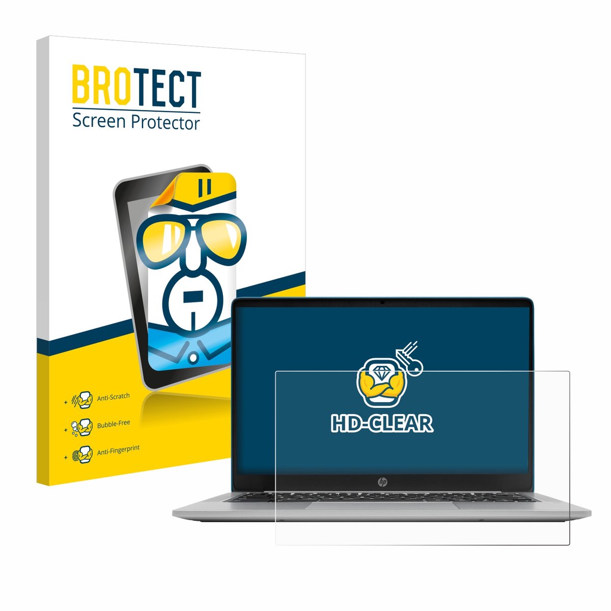 BROTECT - Screenprotector voor HP Chromebook 14a - Folie Beschermfolie transparant