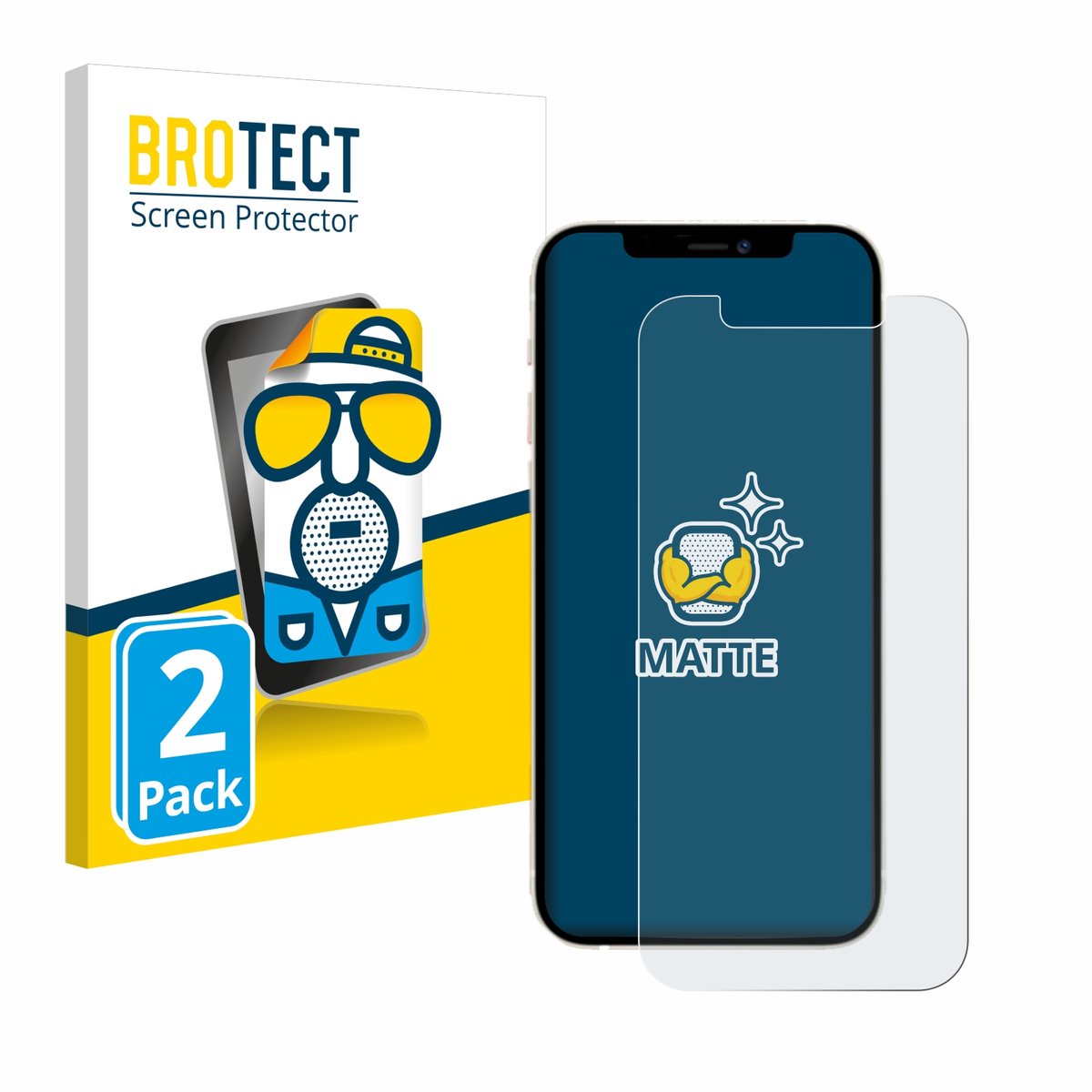 BROTECT - Screenprotector voor Apple iPhone 12 Pro - Folie Beschermfolie matte 2 Stuks