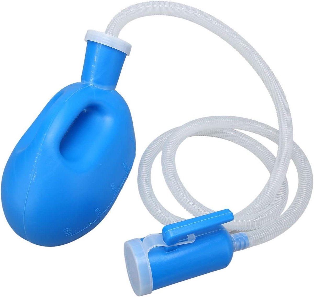 Allecto- Draagbaar Urinoir Fles - Morsbestendig - Herbruikbaar - Dikker - 2000ml - Mannen - Ouderen - Ziekenhuis - Reizen - Campingtoilet - Plasfles