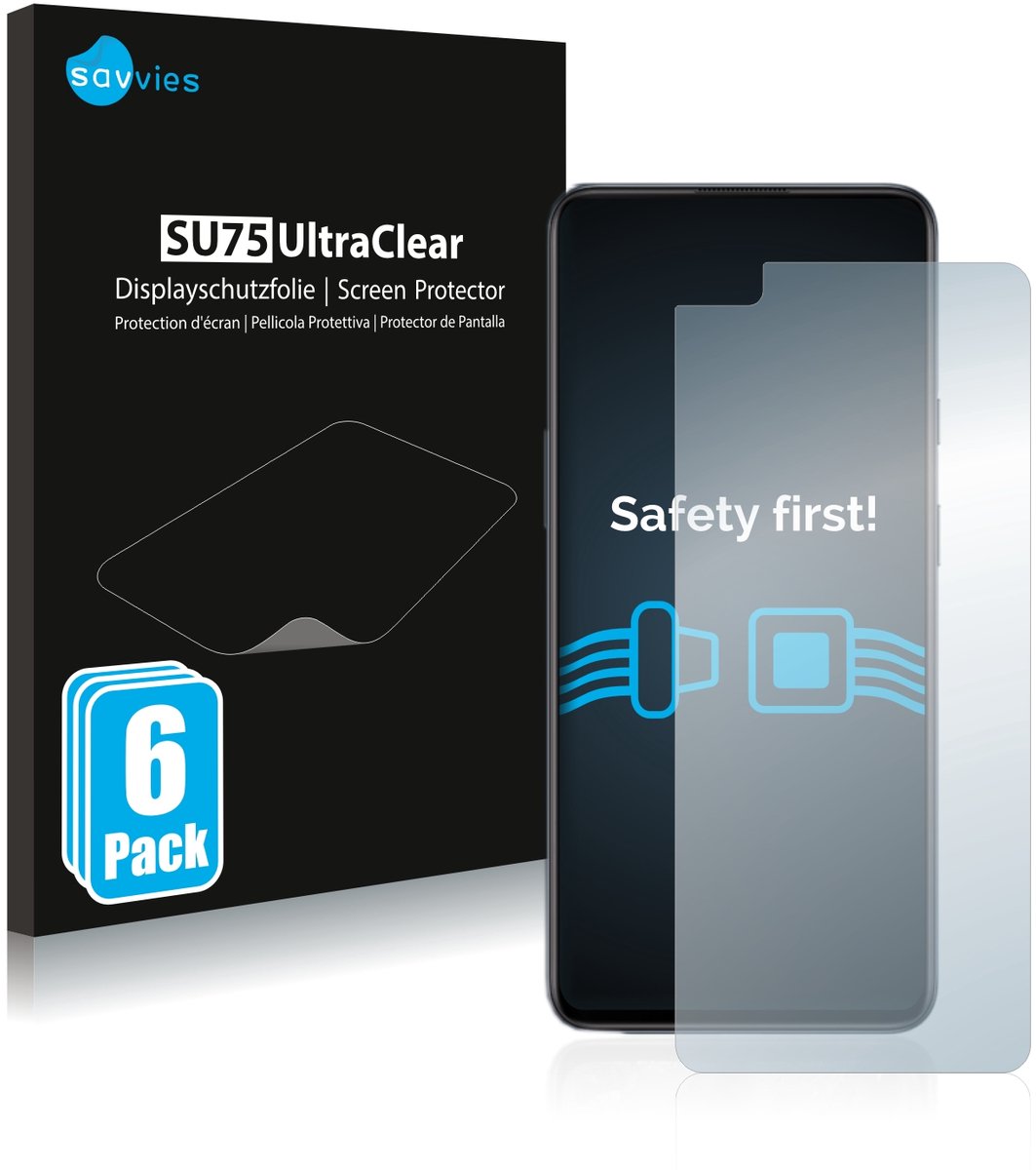 Savvies - Screenprotector voor OnePlus Nord - Folie Beschermfolie transparant 6 Stuks