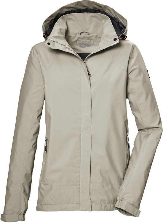killtec dames Softshell jas/buitenjas met capuchon KOS 56 WMN SFTSHLL JCKT, helles salbei, 44, 42853-000