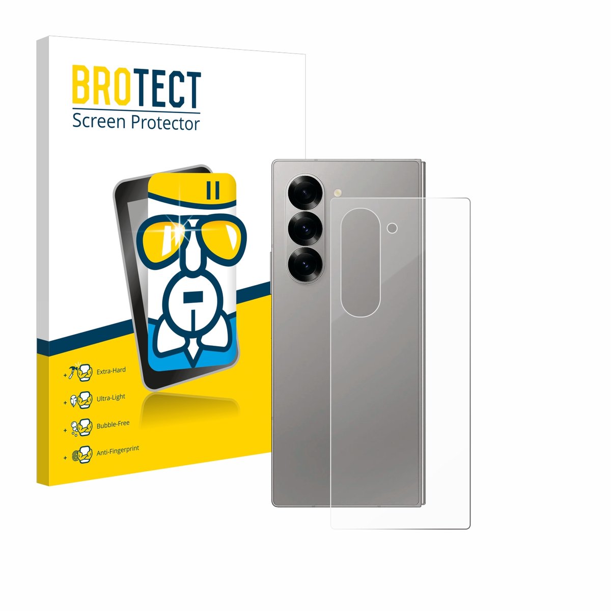 Screenprotector voor Samsung Galaxy Z Fold 6 5G (Achterkant) Beschermglas transparant