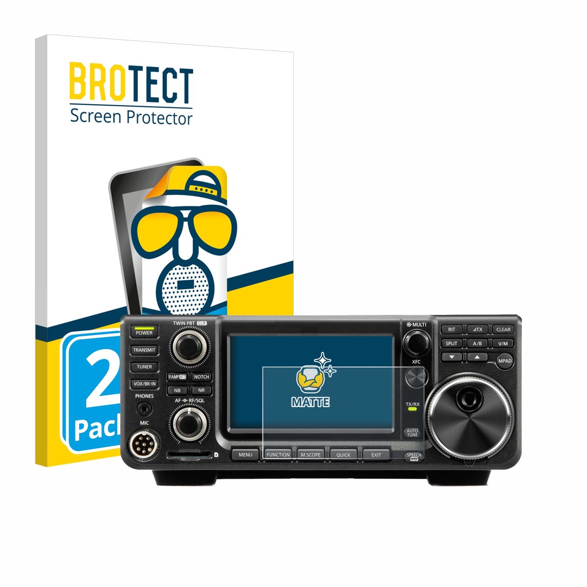 BROTECT - Screenprotector voor Icom IC-9700 - Folie Beschermfolie matte 2 Stuks