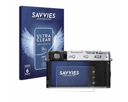 Savvies - Screenprotector voor Fujifilm X100V - Folie Beschermfolie transparant 6 Stuks