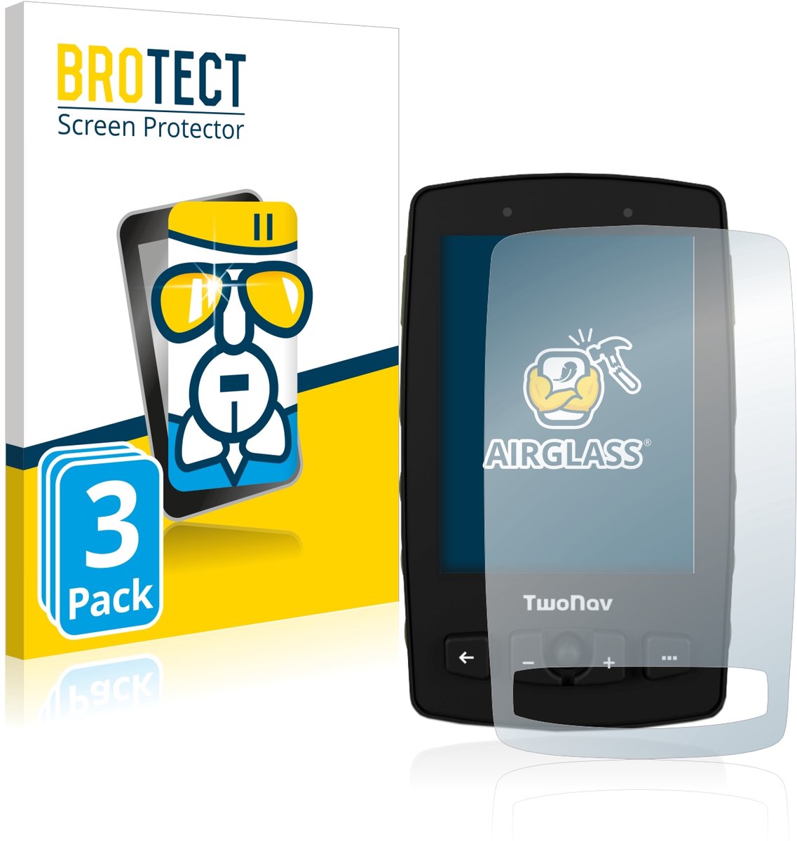 Screenprotector 3 Stuks voor TwoNav Aventura 2 Beschermglas transparant