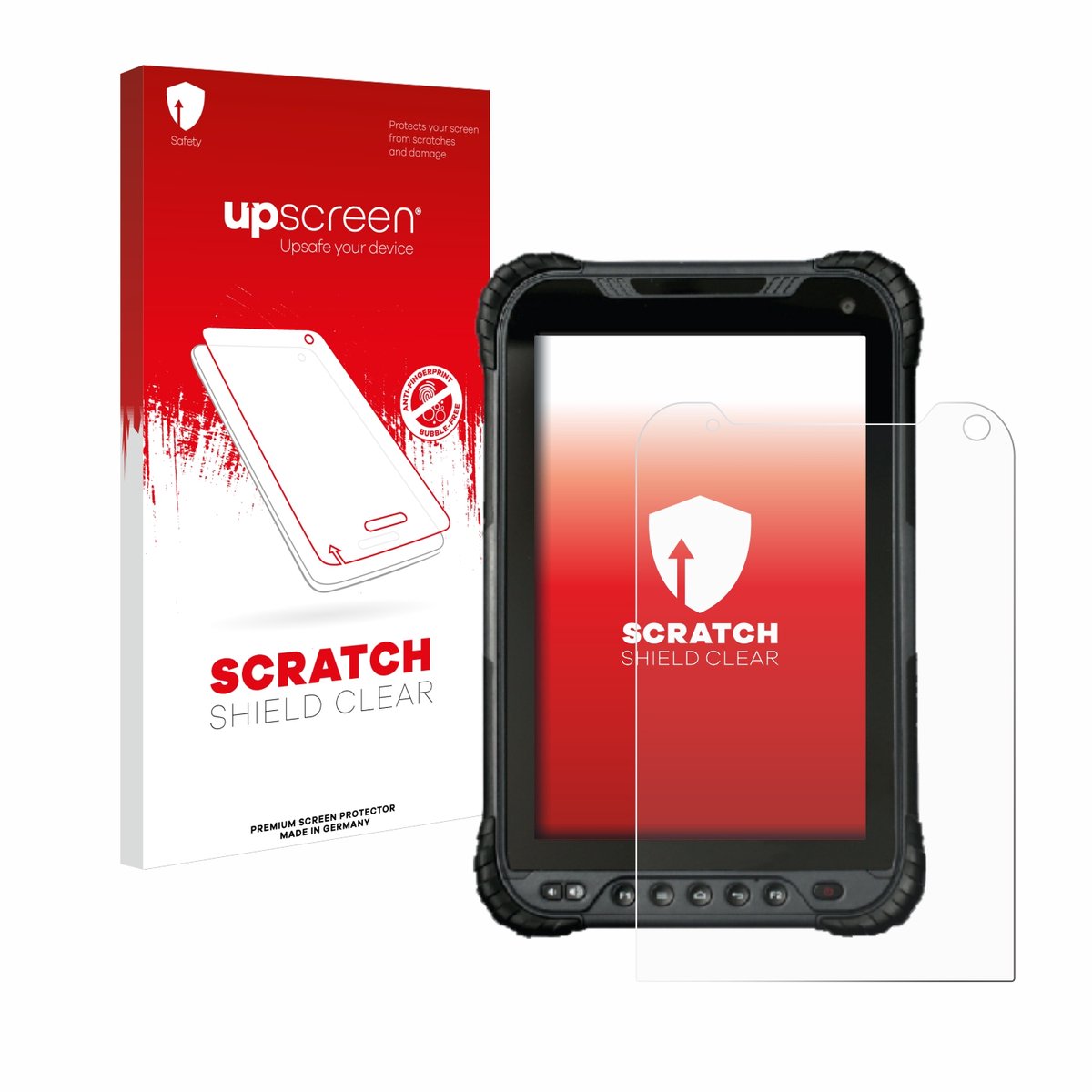 upscreen - Screenprotector voor UniStrong UT30 8" - Folie Beschermfolie transparant
