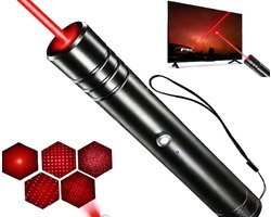 Professionele Laserpen | Power Laser | Oplaadbaar - Rood - Laserlampje - Laserpointer Kat - Laser - USB Rechargeable - CE Certificaat - Laser-pointer Lange Afstand, Laser-pointer Pen, TV Led Lcd - AA Batterijen
