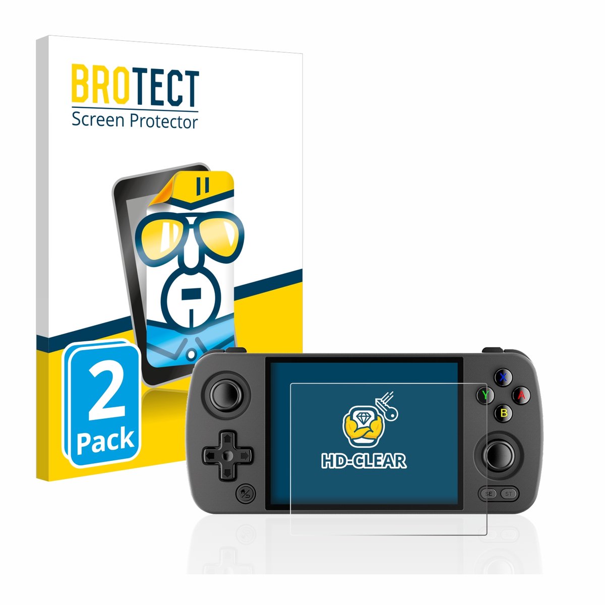 BROTECT - Screenprotector voor Anbernic RG405M - Folie Beschermfolie transparant 2 Stuks
