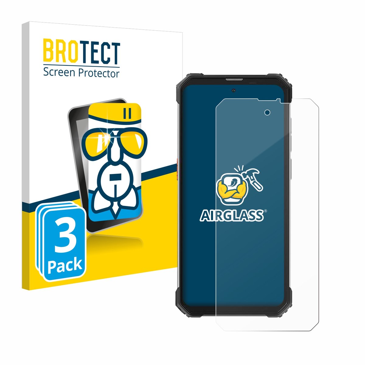 Screenprotector 3 Stuks voor Blackview BV8900 Beschermglas transparant