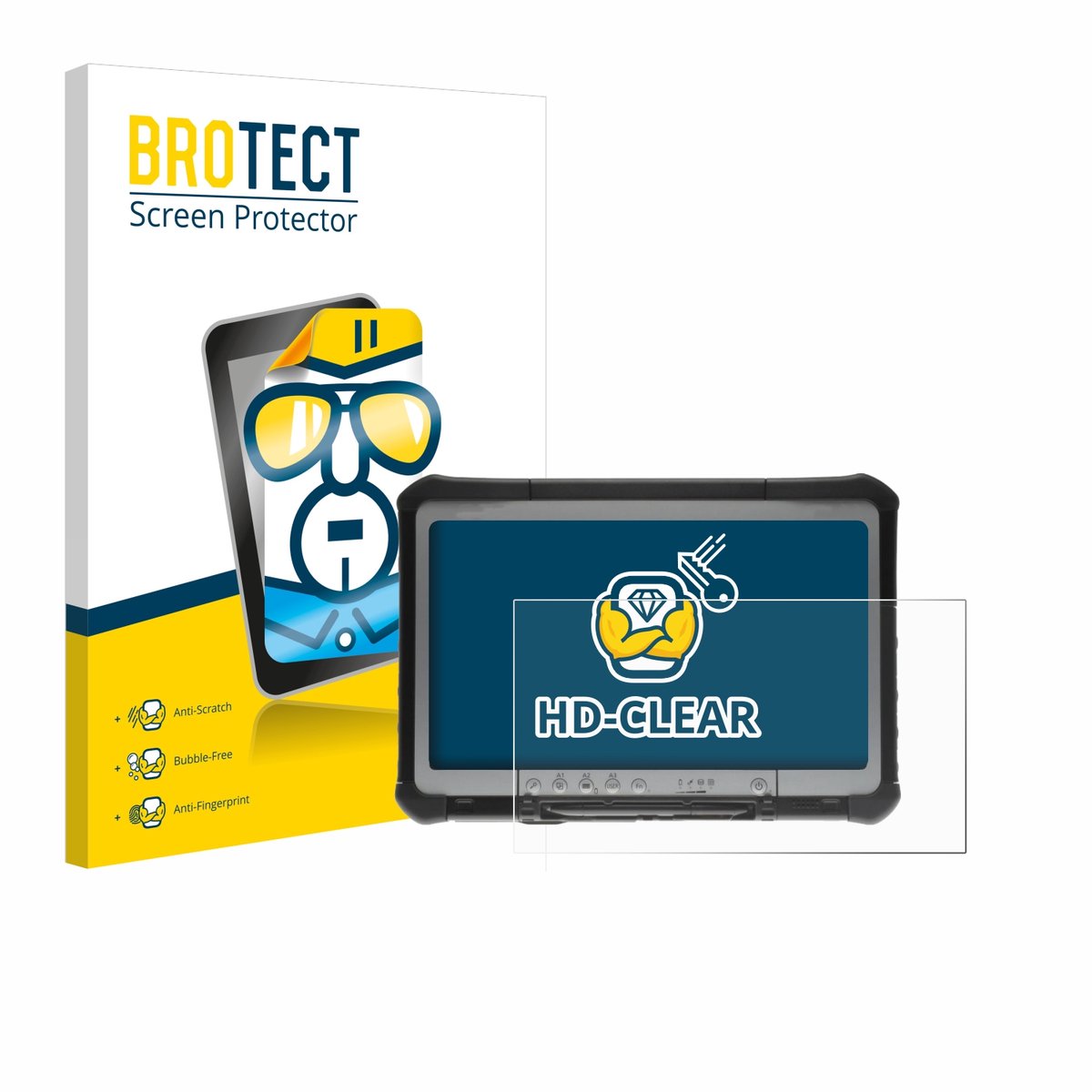 BROTECT - Screenprotector voor Panasonic Toughbook CF-D1 - Folie Beschermfolie transparant