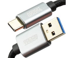 AdroitGoods USB-A naar USB-C Kabel USB 3.2 – 5 Gbps Datakabel – Gevlochten Nylon – Snelle Overdracht & Stabiele Verbinding - High-Speed USB 3.2 Datakabel - 1m