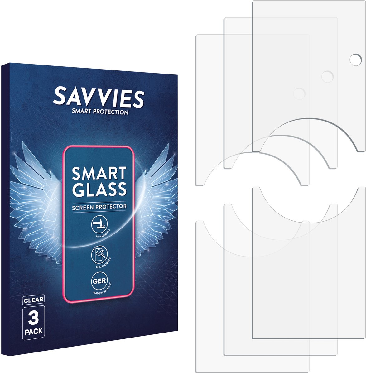 3 Stuks Savvies Screenprotector - geschikt voor Ring Video Doorbell Pro 2 - beschermfolie glas transparant – foto 4