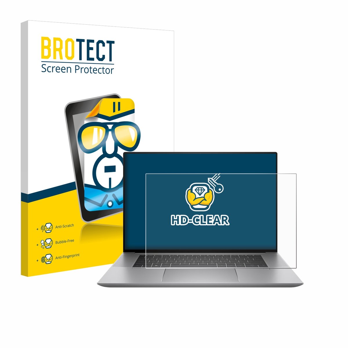BROTECT - Screenprotector voor HP Zbook Studio 16 G10 - Folie Beschermfolie transparant