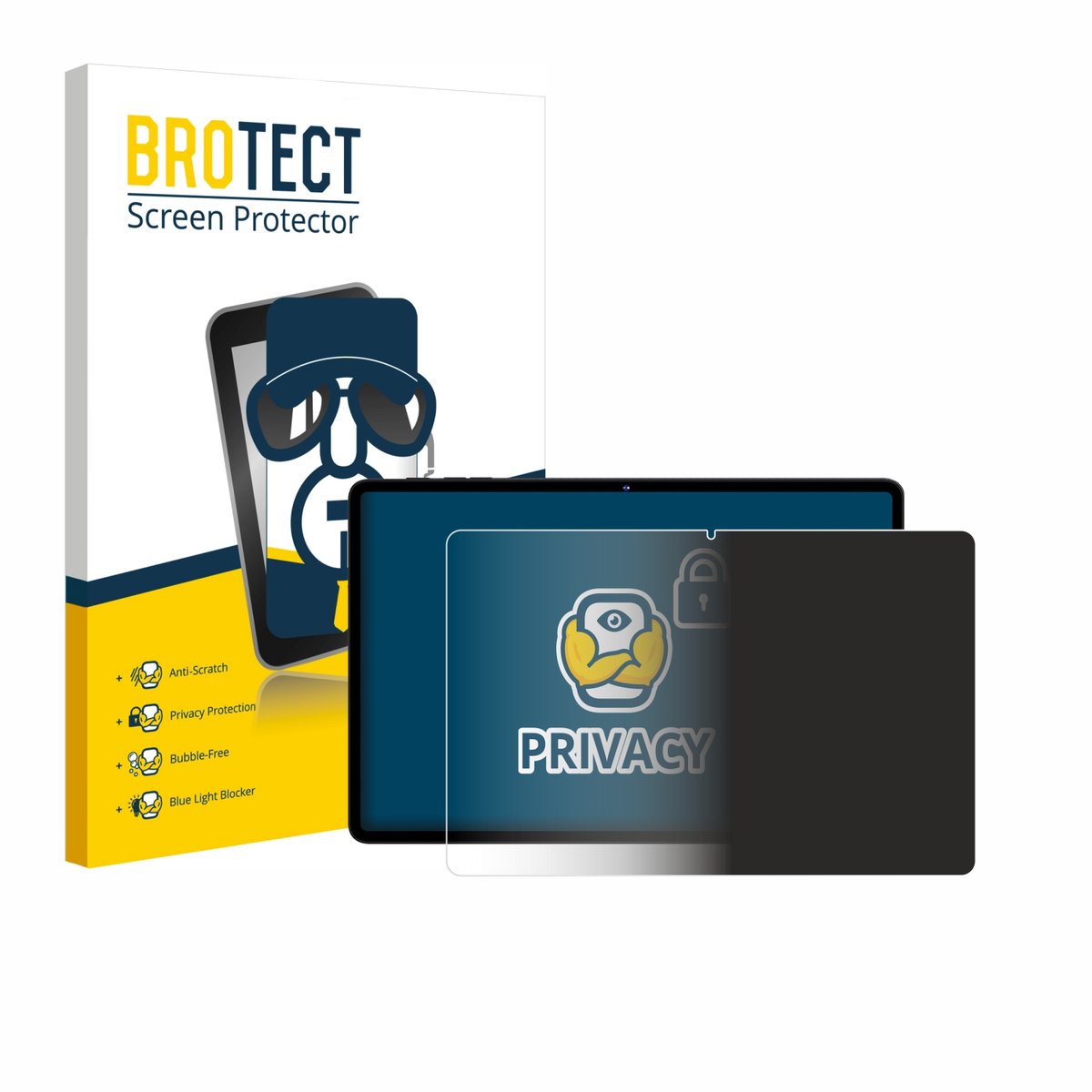 BROTECT - privacy screenprotector voor UJJ U7 11" - Folie Beschermfolie Blauwlichtfilter