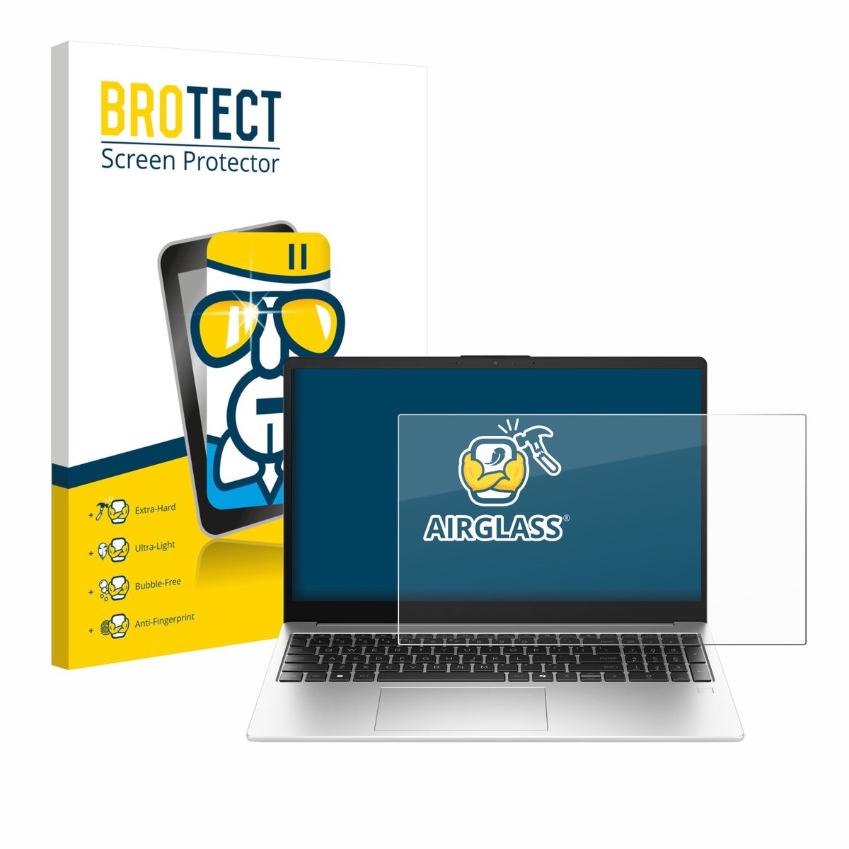 Screenprotector voor HP 250R G10 15.6" Beschermglas transparant