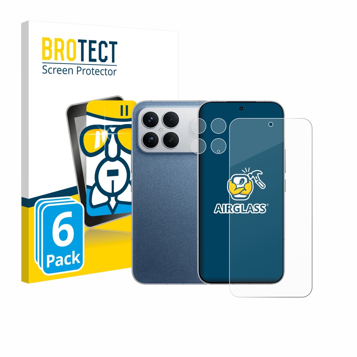 Screenprotector 6 Stuks voor Xiaomi Poco F8 Ultra (Voor+Camera) Beschermglas transparant