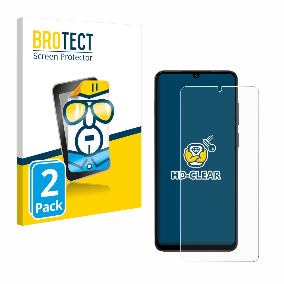 BROTECT - Screenprotector voor Honor X5c Plus - Folie Beschermfolie transparant 2 Stuks